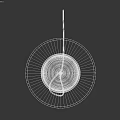 Modern Transparent Glass Table Lamp With Round White Shade And Minimalist Design