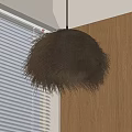 Feather Design Pendant Chandelier Casting Cozy Light Patterns On Wooden Wall Interior