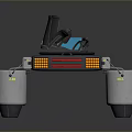 Black Mechanical Device With Two Black Cylinders Silver Containers Buttons And Indicator Lights
