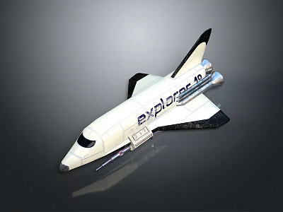 White Space Shuttle Explore A Model For Cosmic Exploration Missions 3d model