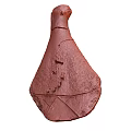 Pink And White Hand Carved Vase Sculpture On Smooth Surface With Reflection