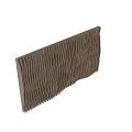 Wooden Wall Decor with Wavy Striped Pattern for Modern Home Interior 3d model