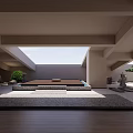 Minimalist Villa Balcony Design With Open Sky And Zen Garden Elements