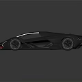 Black Supercar With Sleek Aerodynamic Design Transparent Roof Sharp Lines Red Headlights And Futuristic Look
