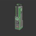 Green And Gray Industrial Electronic Device With LED Indicators And Control Panel 3d model