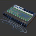 SONYONIC Electronic Device With Gray Body Green Panel Knobs Buttons And Power Cable
