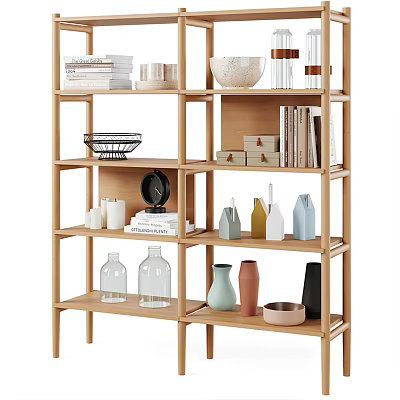 Nordic Storage Rack Storage Rack Decorative Rack 3d model