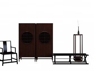 New Chinese U Armchair 3d model