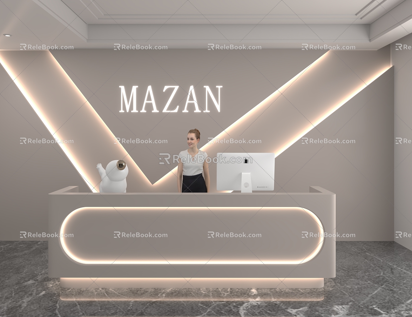 Front Desk 3d model