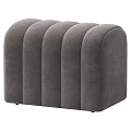 Modern Upholstered Sofa Bench With Curved Design And Multiple Color Options 3d model