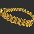 Shiny Gold Chain Bracelet With Interlocking Links For Elegant Jewelry Accessory