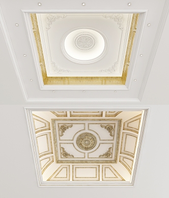 European-style ceiling 3d model