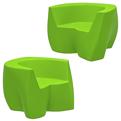 Green Modern Lounge Chairs With Sleek Design For Indoor Outdoor Spaces 3d model