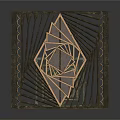 Metal Decorative Frames in Two Sizes with Laser-Cut Geometric Patterns for Home Decor