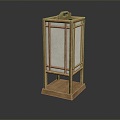 lantern paper lantern red lantern lighting fixture 3d model