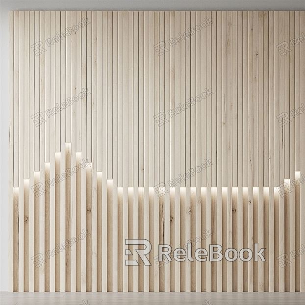 Modern background wall wooden boom model