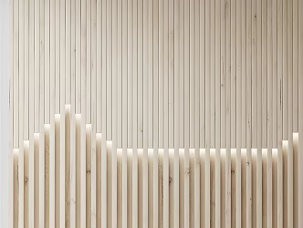 Modern background wall wooden boom 3d model
