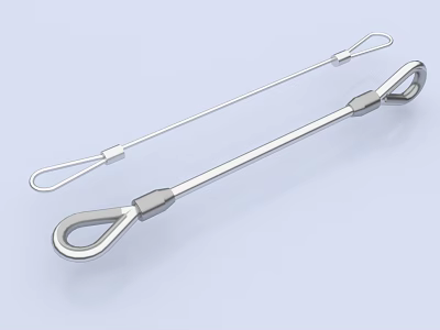 Stainless Steel Metal Tools with Loop Ends and Adjustable Middle Parts 3d model