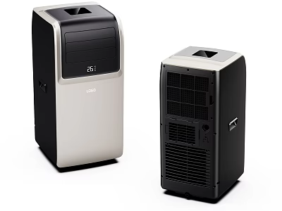 Modern Portable Air Cooler Fan With Digital Display And Different Color Styles 3d model