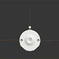 White And Yellow Spacecraft Module Equipment With Solar Panels And Antennas