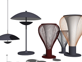 Modern lamp combination simple table lamp 3d model