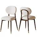 Modern Accent Chair with Round Backrest Soft Cushion Dark Brown Wood Legs Gold Metal Accents