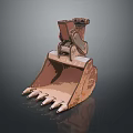 Heavy Duty Metal Excavator Bucket With Toothed Edge For Construction Machinery