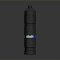 Black Cylindrical Industrial Equipment With Multi Layer Structure And Blue Label