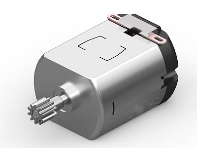 Industrial Electric Motor With Metal Housing And Gear Shaft For Machinery Components 3d model