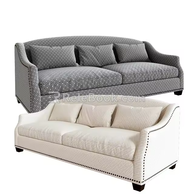 Double sofa 3d model