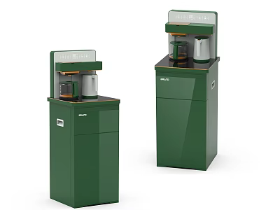 Green Standing Household Appliances Modern Design With Display And Water Dispenser Function 3d model
