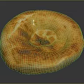 Golden Brown Round Artisan Bread With Crispy Crust And Soft Interior 3d model