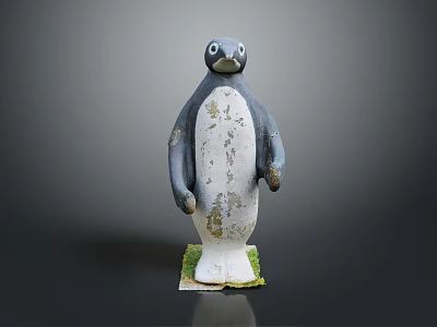 Black and White Penguin Decorative Statue for Home Garden Decoration 3d model