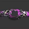 Stylish Short Sleeve T Shirt With Purple And Black Abstract Pattern Design