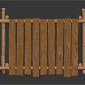 Wooden Garden Structure With Slatted Roof And Crossed Support Beams