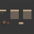 Decorative Wooden Furniture Models Including Doors Windows Fence Barrel And Cabinet