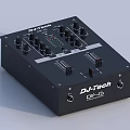 DJ Tech DILO 16 Black Commercial Audio Mixer With Knobs Buttons And Display Panel 3d model