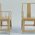 Traditional Wooden Armchair Design With Curved Armrests And Sturdy Backrest Frame Structure