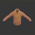 Orange Jacket With Stand Collar Front Pockets And Smooth Zipper For Daily Use