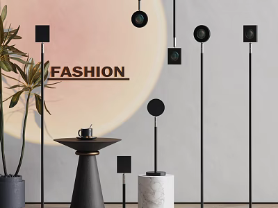 Fashionable Decorative Lights With Modern Design And Various Shapes For Stylish Interior Decoration 3d model