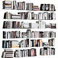 Books and Magazines Collection on Shelves with Various Colorful Covers