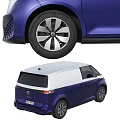Volkswagen Car Displayed From Front Side And Rear Angles 3d model