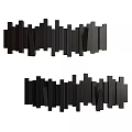 Modern Black Abstract Wooden Wall Decor For Stylish Home Interior Design