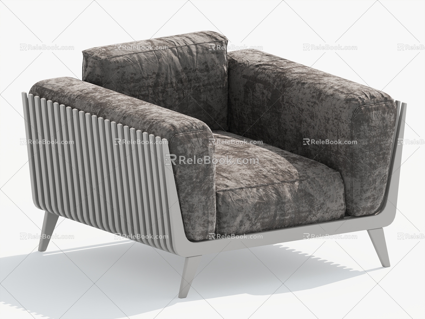 Quiet Single Sofa Leisure Chair Single Chair 3d model