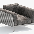 Quiet Single Sofa Leisure Chair Single Chair 3d model