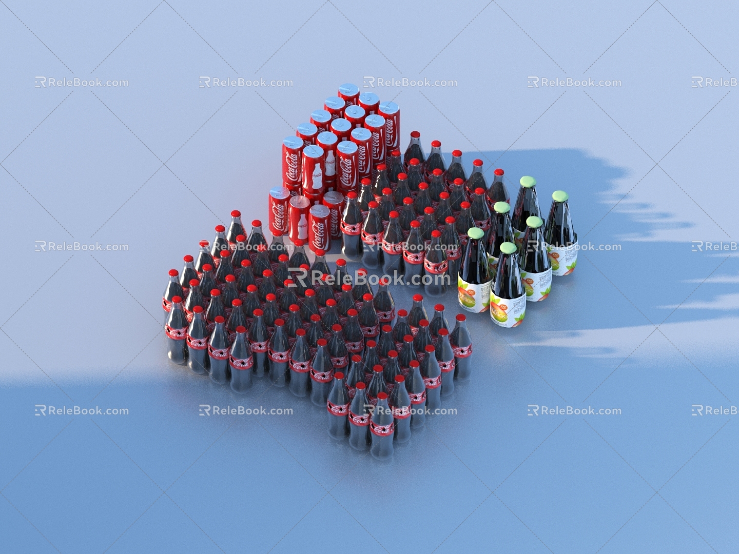 Beverage cans 3d model