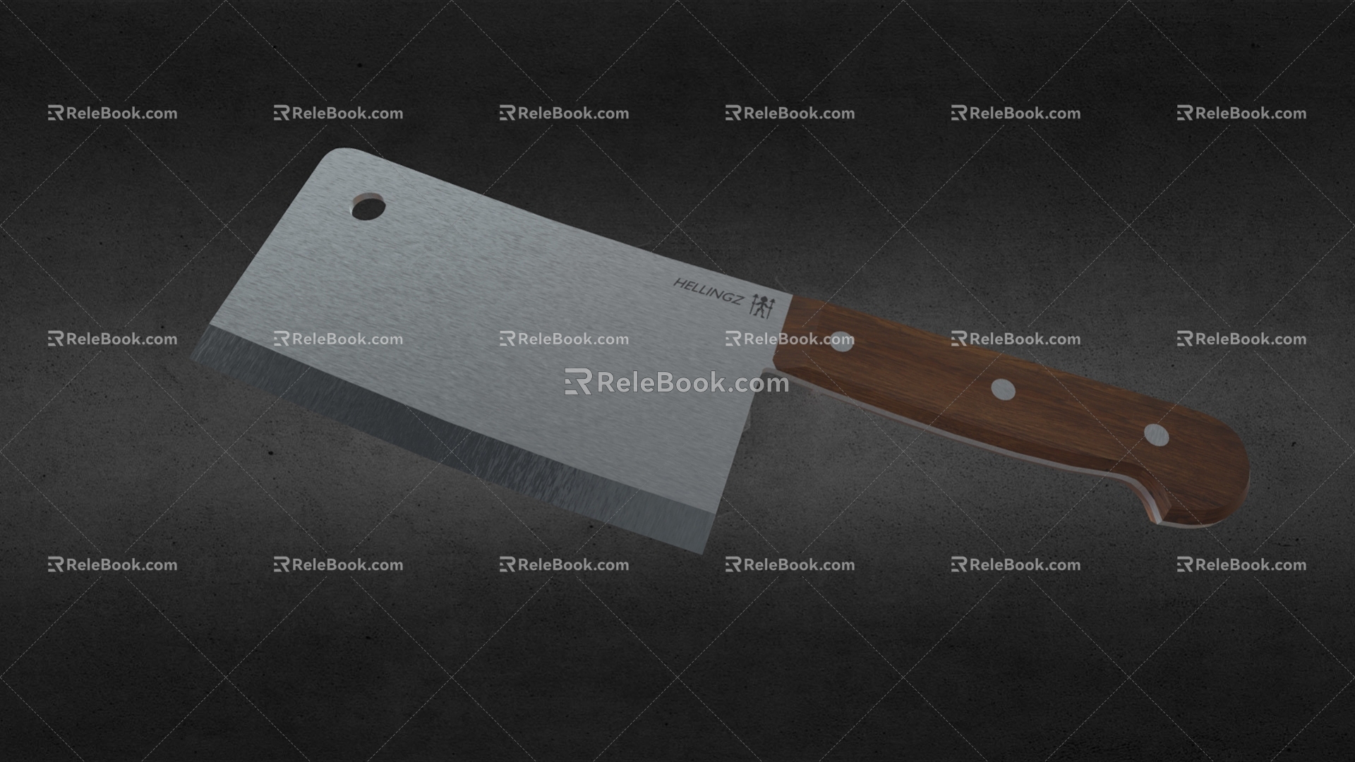 Kitchen knife kitchen knife kitchen utensils machete stainless steel kitchen knife knife low face number low model simple model game sub-era film and television level super realistic high precision 3d model