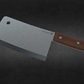 Kitchen knife kitchen knife kitchen utensils machete stainless steel kitchen knife knife low face number low model simple model game sub-era film and television level super realistic high precision 3d model