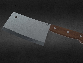 Kitchen knife kitchen knife kitchen utensils machete stainless steel kitchen knife low face number low model simple model game sub-era film and television level super realistic high precision 3d model