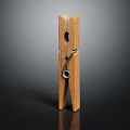 Durable Wooden Clothespin with Metal Spring for Essential Household Drying Use